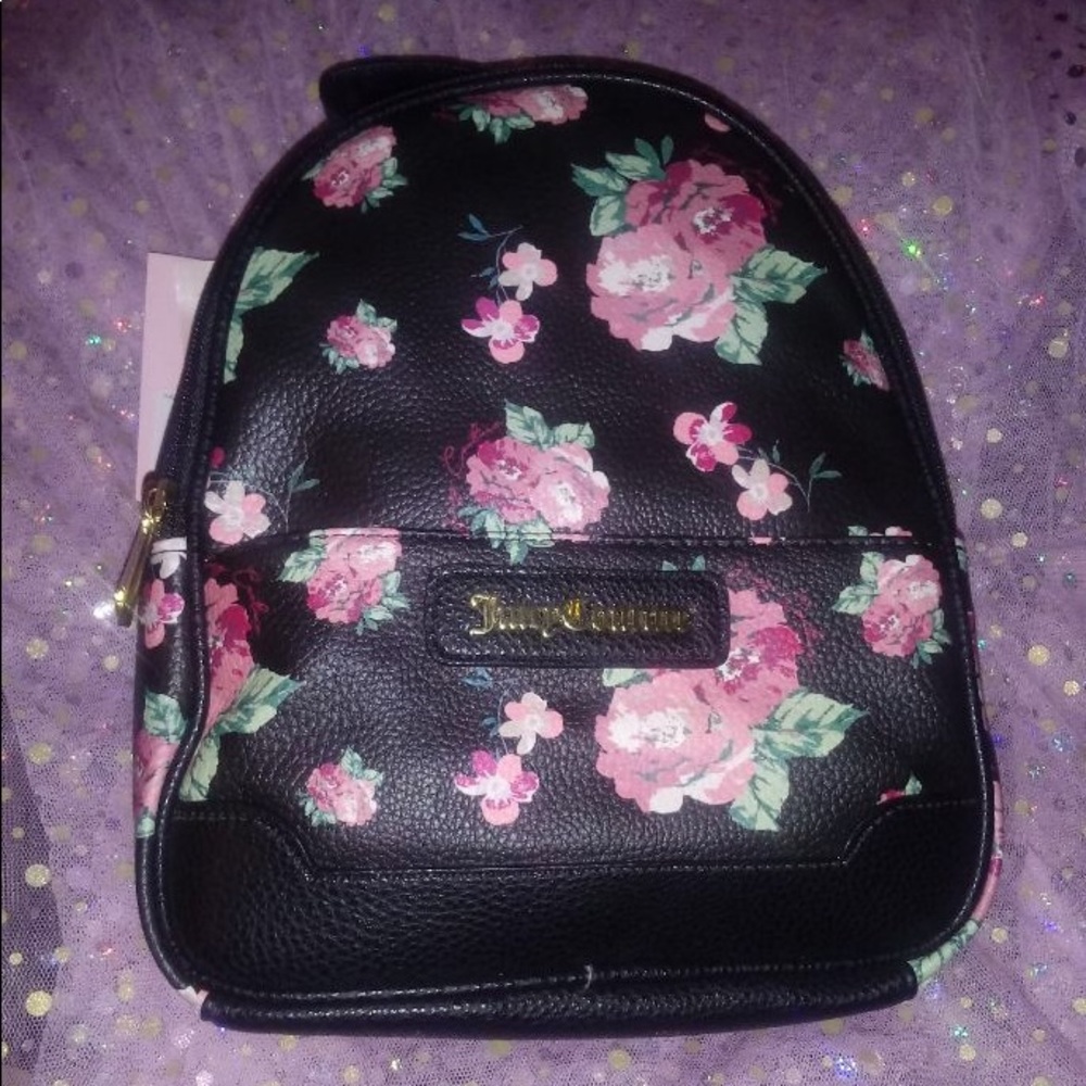 Juicy Couture Vintage Rose Backpack (Black)